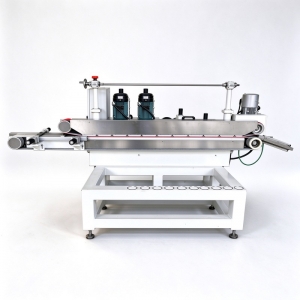 Automatic circlip chamfering machine front view stainless steel wet type double grinding head